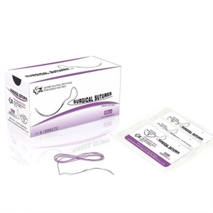 Sutura Ácido Poliglicólico - 3/0 ( 2 Metric) - 3/8 círculo 19mm -24mm - punta - 75cm